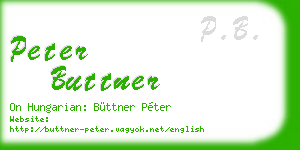 peter buttner business card